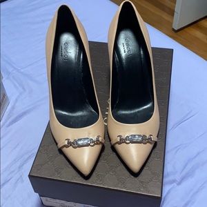 Nude Closed Toe Gucci Sandals